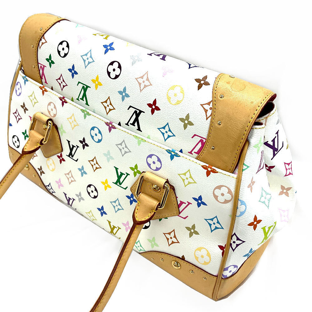Louis Vuitton Multicolor Tote Blanc Beverly White ful Handbag